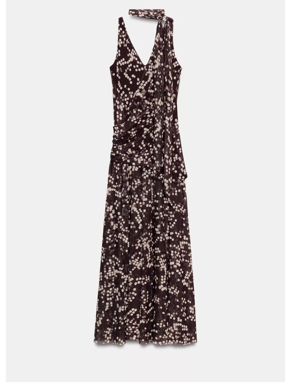 ZARA LONG TULLE POLKA DOT DRESS - Picture 14 of 16
